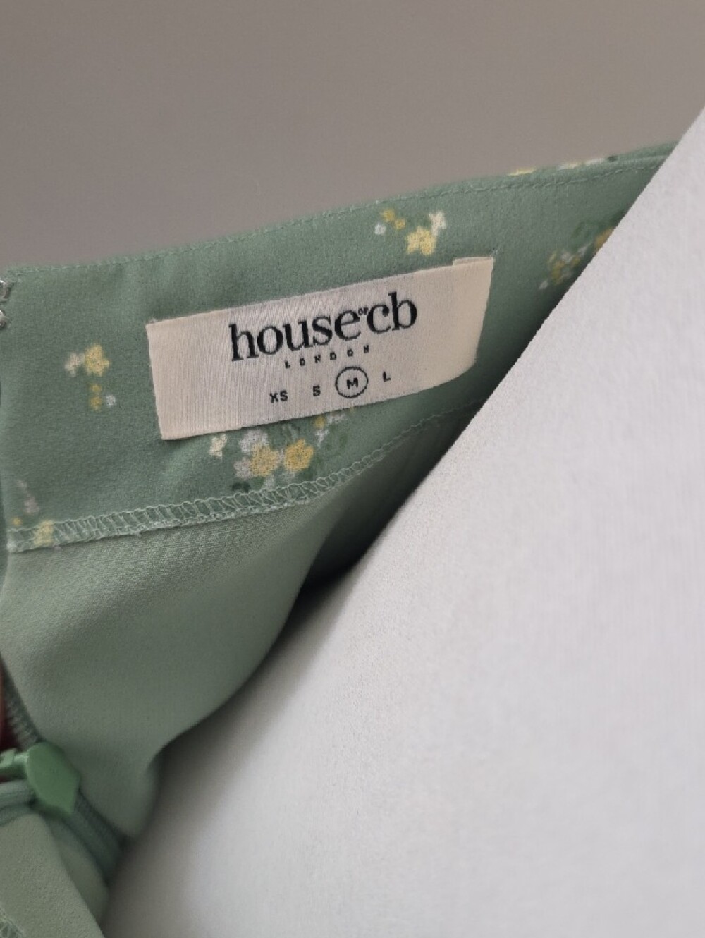 EUC House of CB Carina Olive Green Floral Midi Dress M - Picture 2 of 8